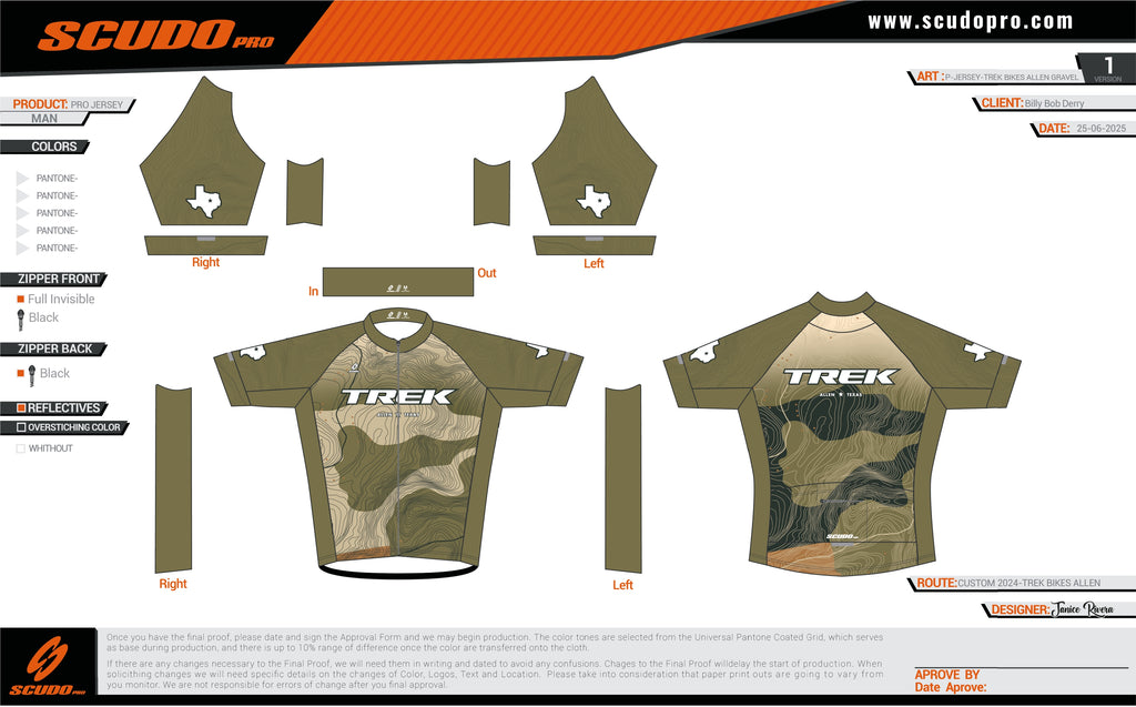 Trek Allen | GRAVEL v1 | Pro Fit | Short Sleeve Cycling Jersey | Men and Women