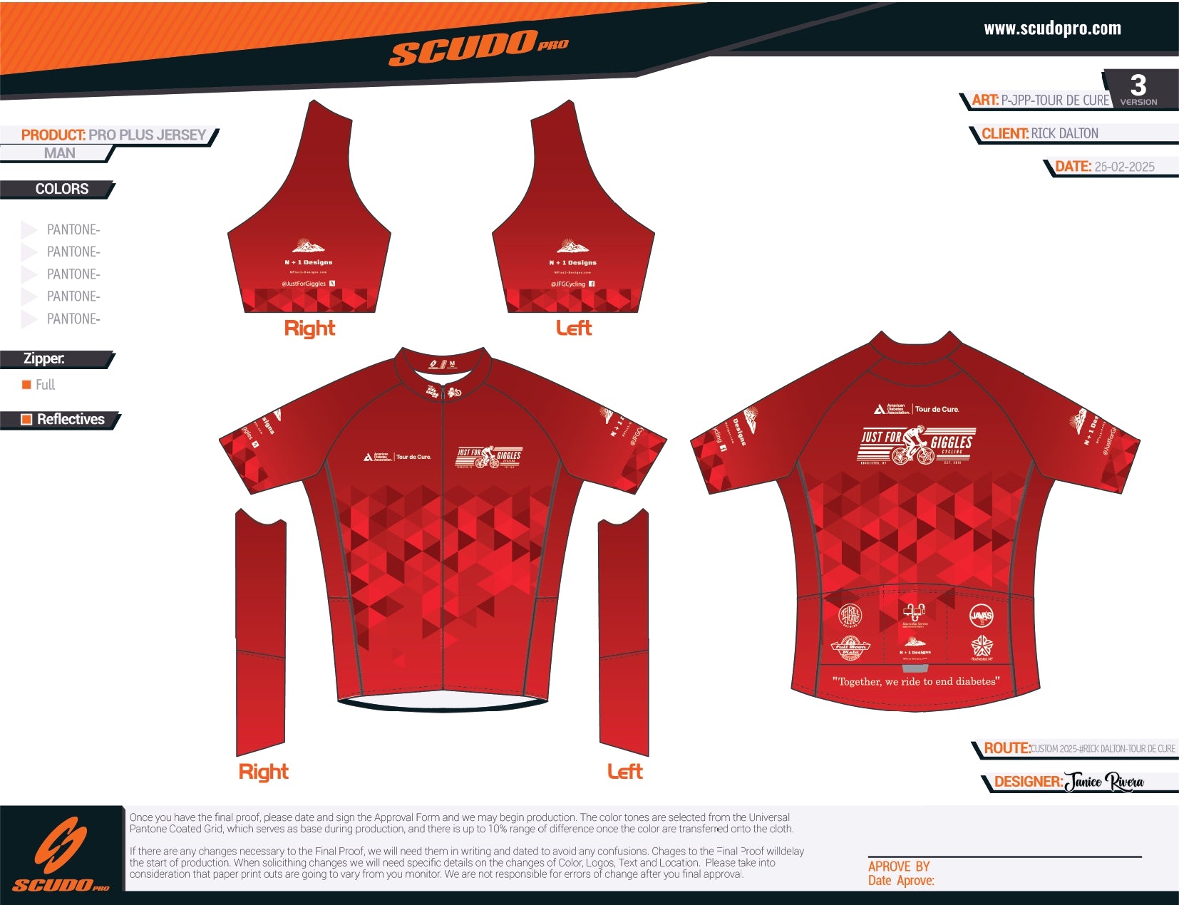 JFG TOUR DE CURE  2025 | RED | Cycling MEN