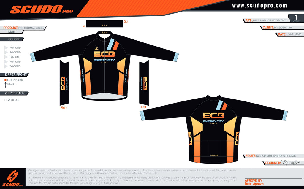 ECB | Pro-Thermal | Long Sleeve Cycling Jersey