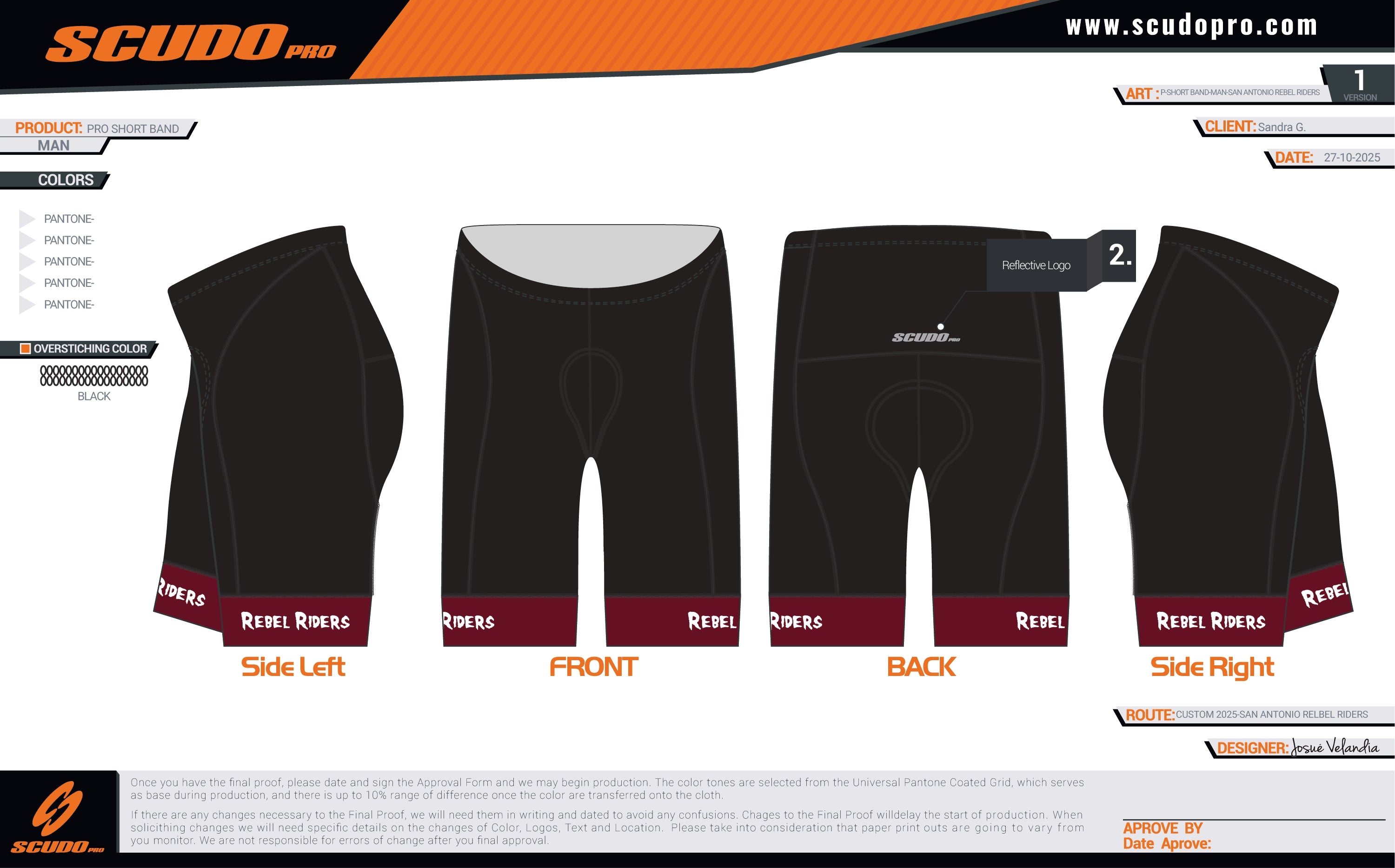 SA Rebel Riders | Maroon | PRO Cycling SHORTS