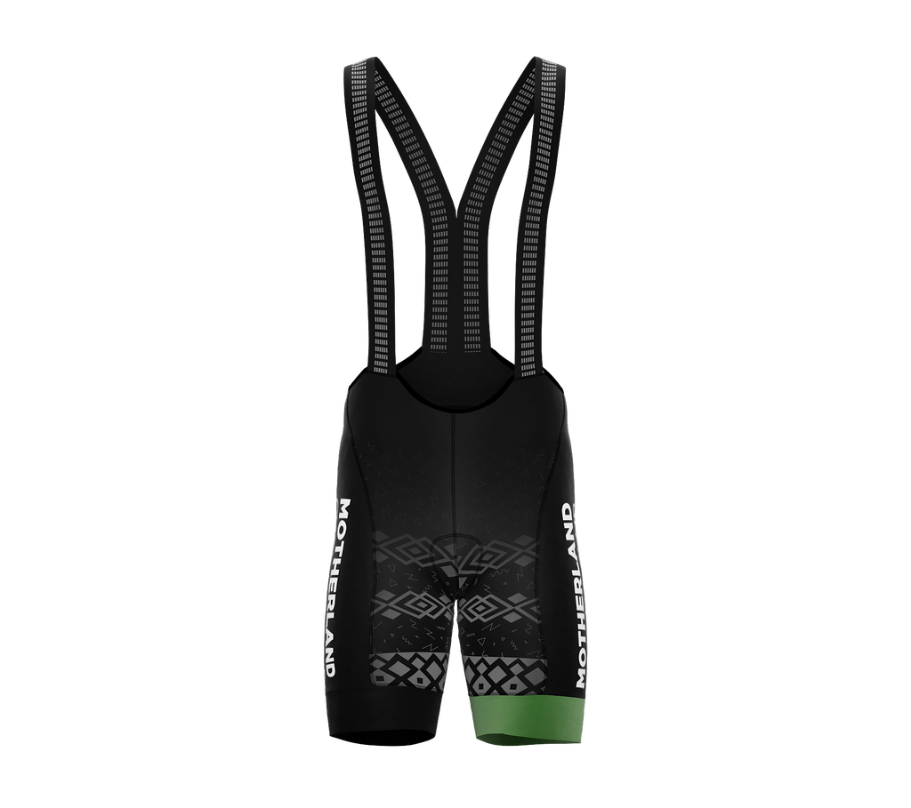 MOTHERLAND  | PRO-BIB Cycling Shorts  | Green Gripper | Men and Women