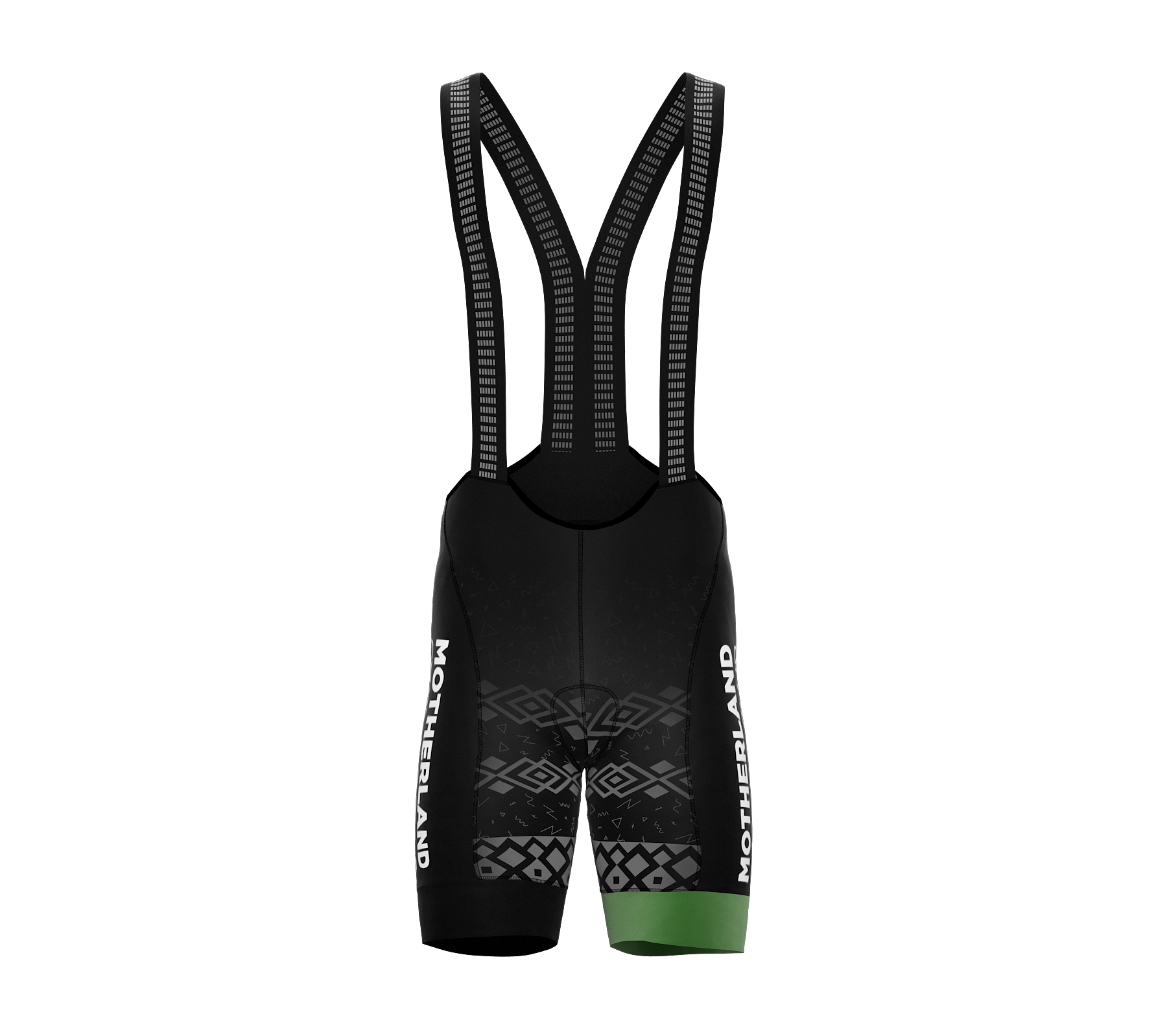 MOTHERLAND  | PRO-BIB Cycling Shorts  | Green Gripper | Men and Women