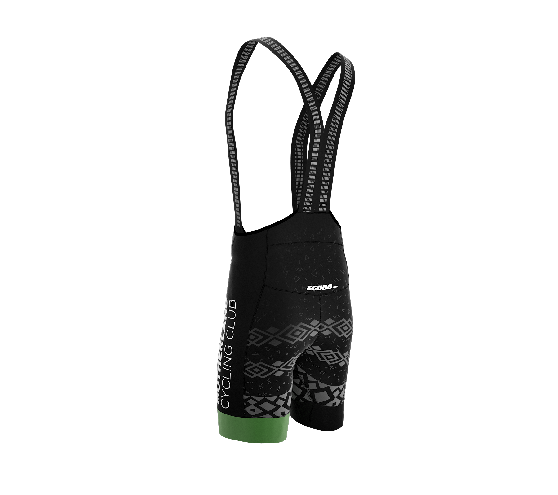 MOTHERLAND  | PRO-BIB Cycling Shorts  | Green Gripper | Men and Women