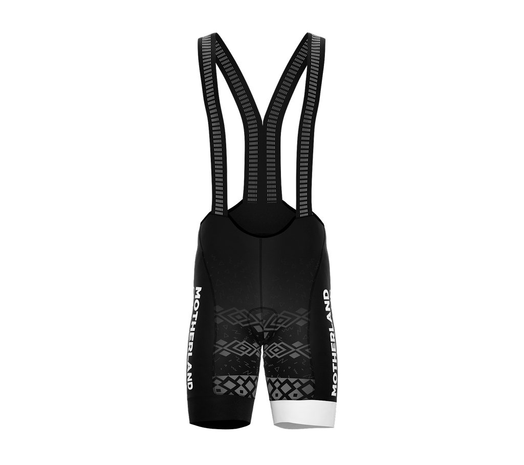 MOTHERLAND  | PRO-BIB Cycling Shorts  | White Gripper | Men and Women