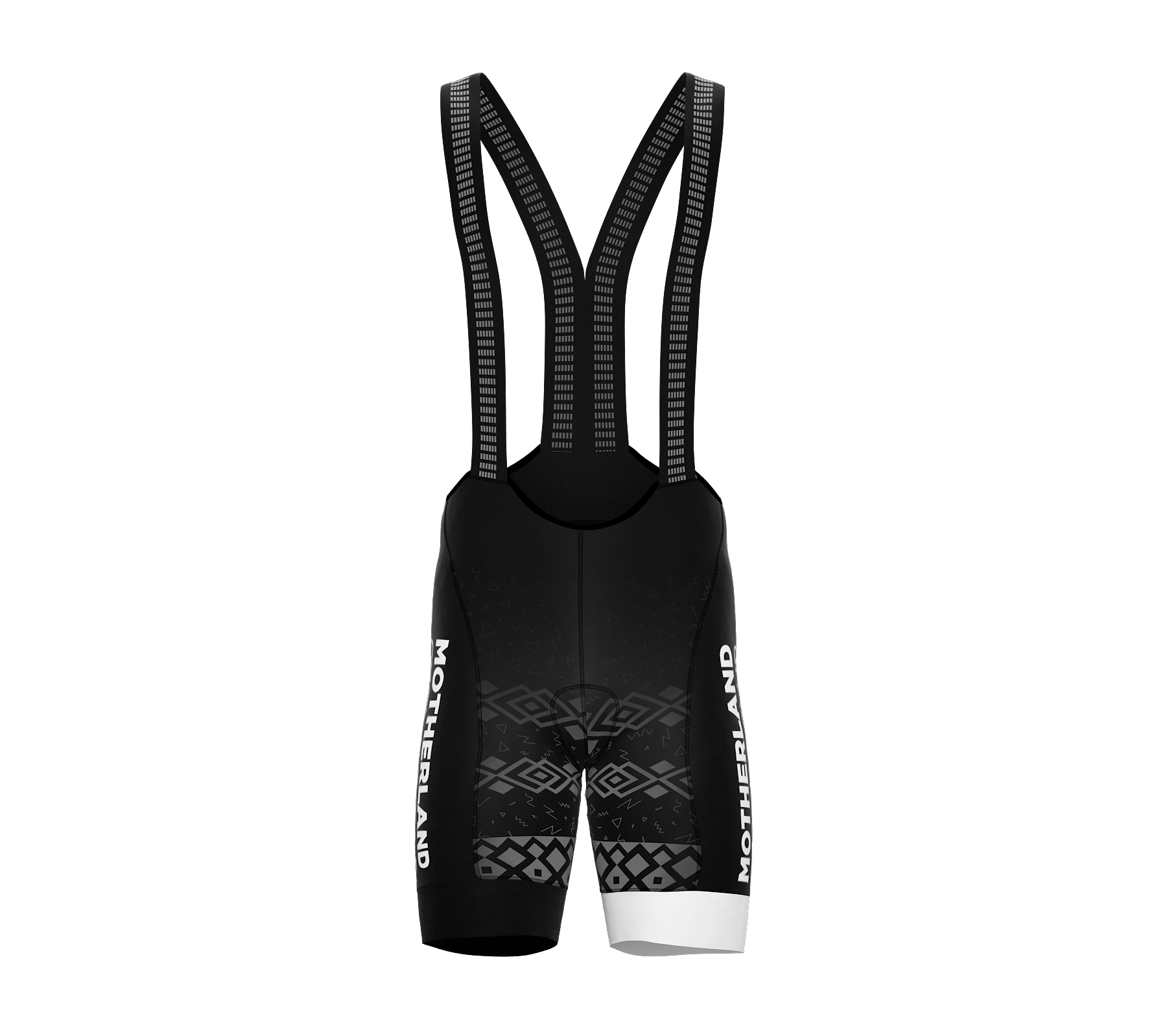 MOTHERLAND  | PRO-BIB Cycling Shorts  | White Gripper | Men and Women