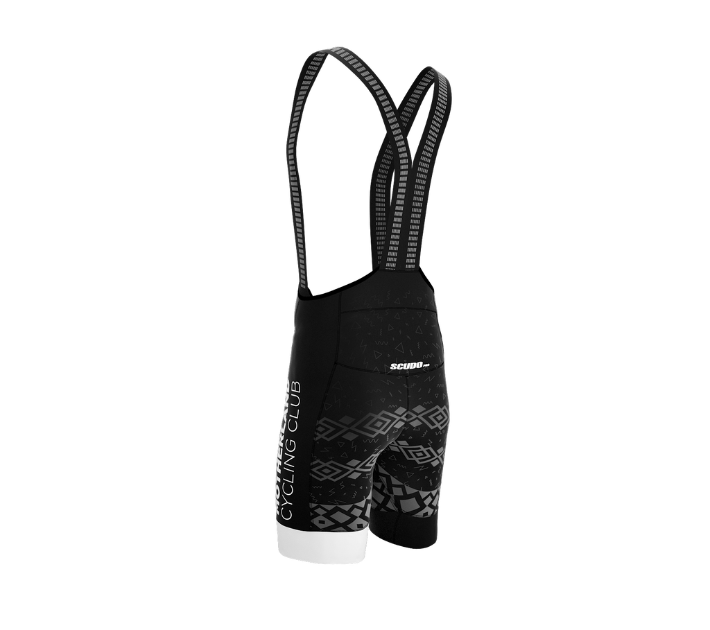 MOTHERLAND  | PRO-BIB Cycling Shorts  | White Gripper | Men and Women