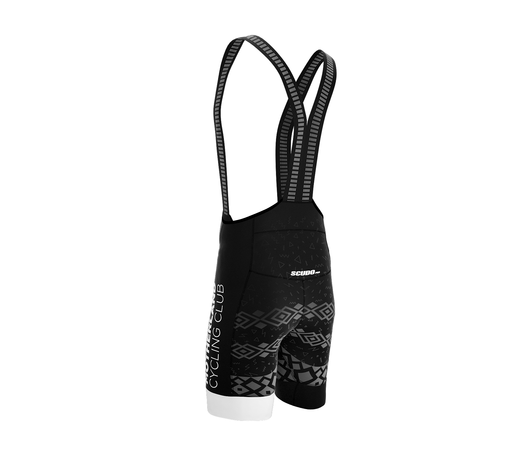 MOTHERLAND  | PRO-BIB Cycling Shorts  | White Gripper | Men and Women