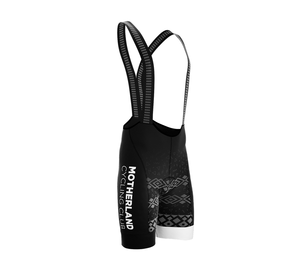 MOTHERLAND  | PRO-BIB Cycling Shorts  | White Gripper | Men and Women