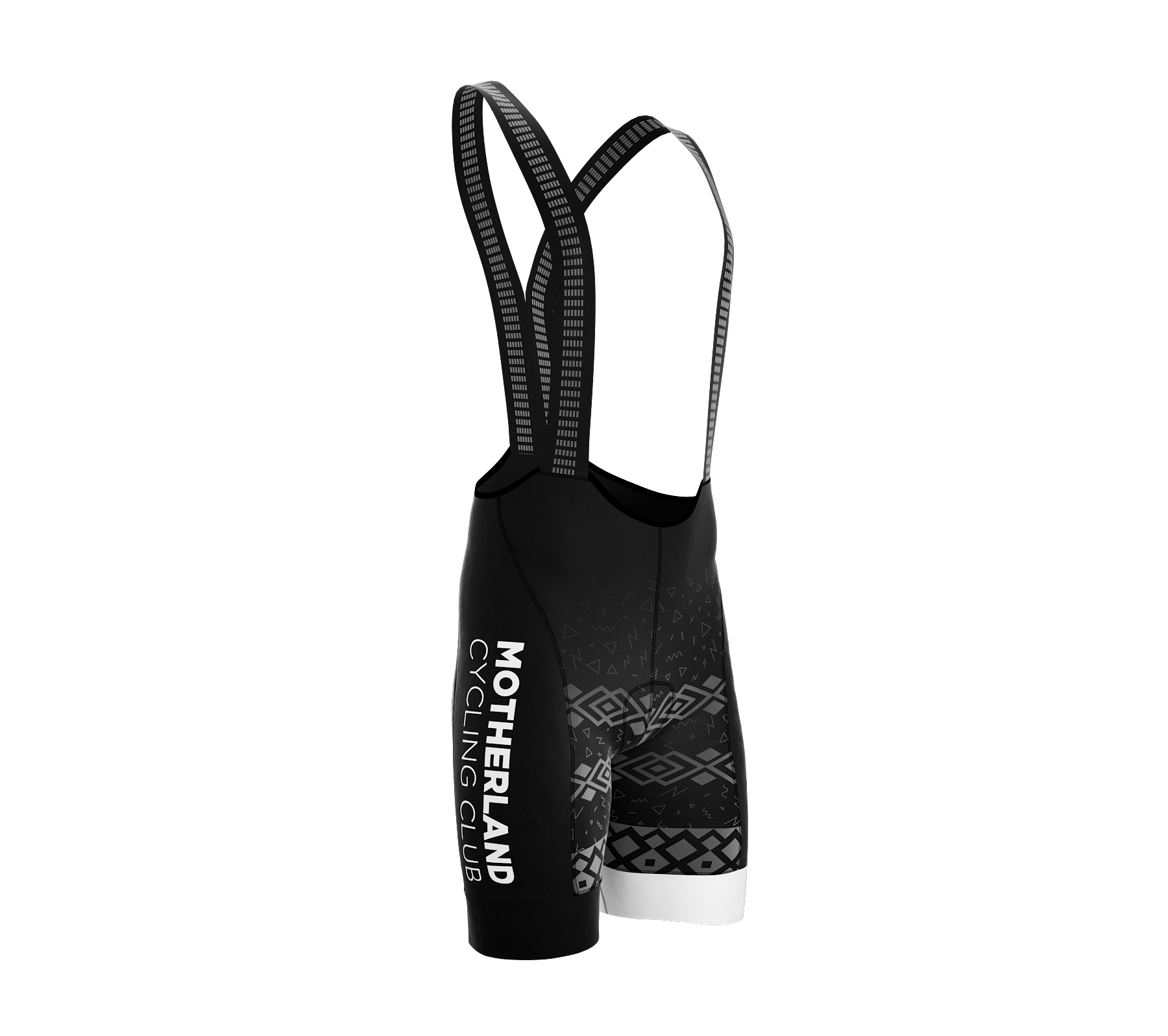 MOTHERLAND  | PRO-BIB Cycling Shorts  | White Gripper | Men and Women