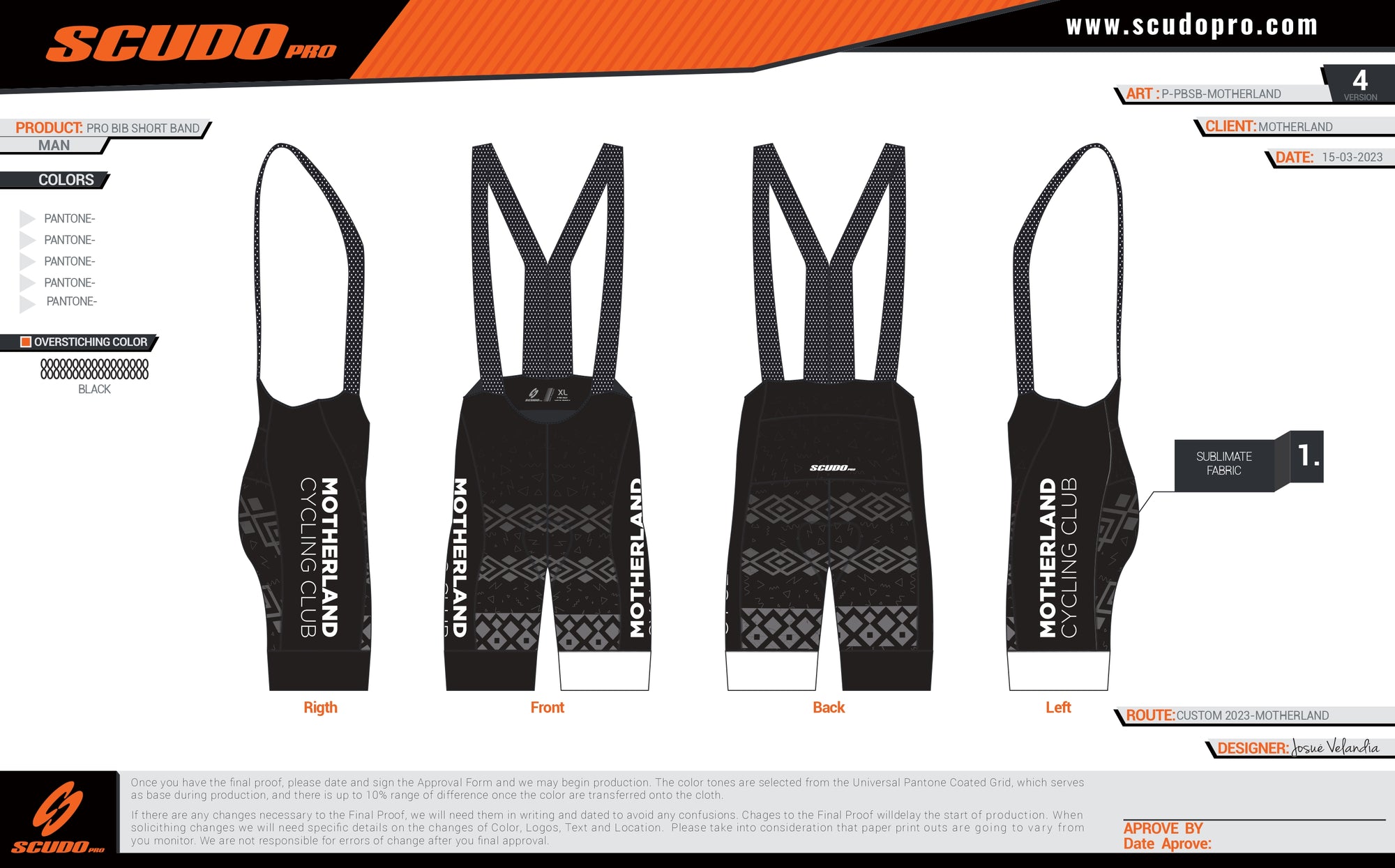 MOTHERLAND  | PRO-BIB Cycling Shorts  | White Gripper | Men and Women