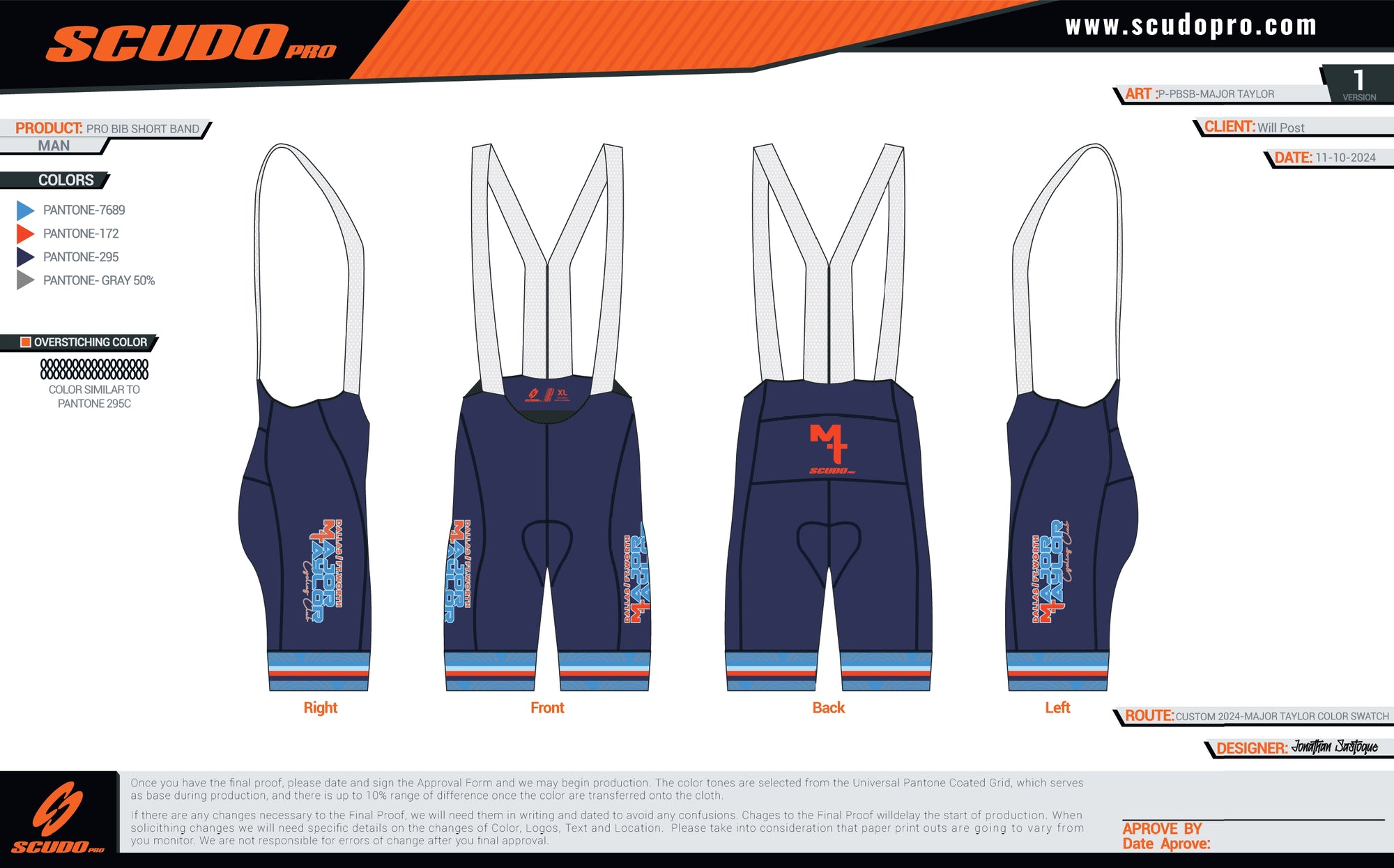 Major Taylor DFW Standard Kit | PRO-BIB Cycling Shorts | Men and Women OFFICIAL