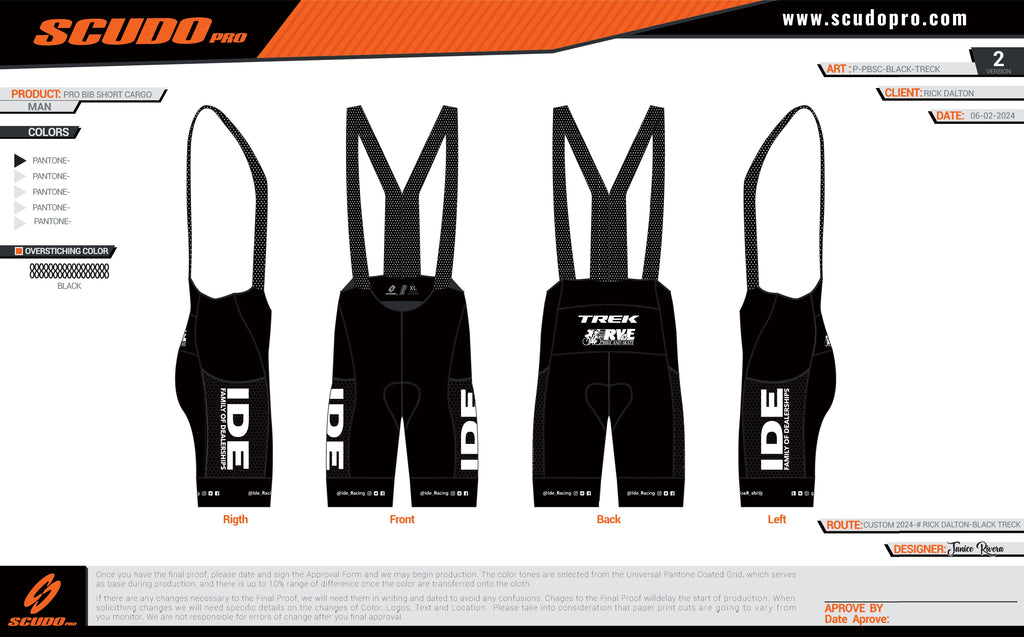 IDE RACING | BLACK CARGO | TREK | PRO-BIB Cycling Shorts | Men and Women