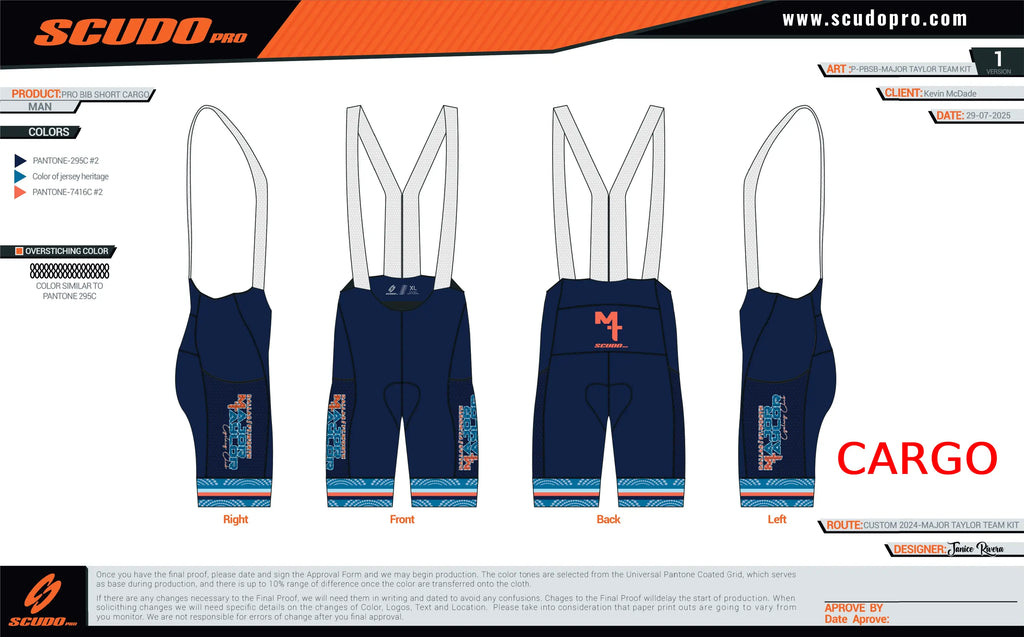 Major Taylor DFW Standard Kit | CARGO | PRO-BIB Cycling Shorts | Men and Women OFFICIAL