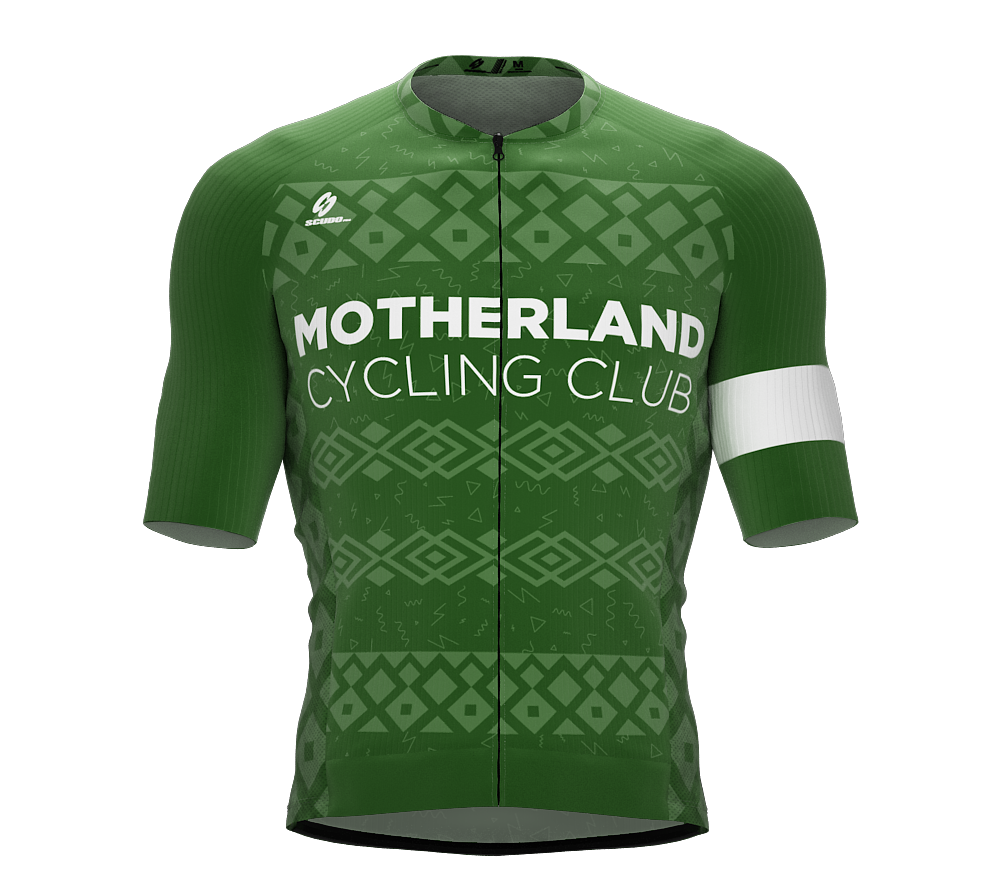 MOTHERLAND | Elite Fit | Short Sleeve Cycling Jersey | Green | Men and Women
