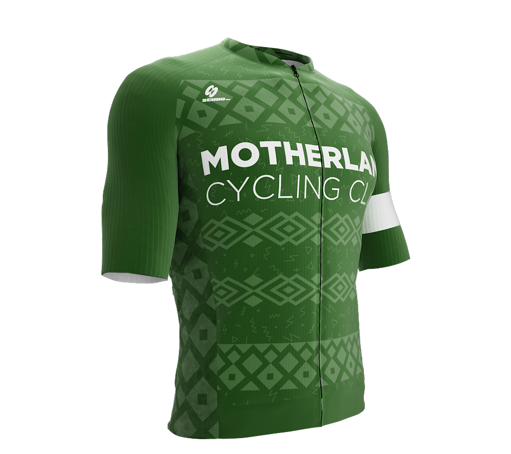 MOTHERLAND | Elite Fit | Short Sleeve Cycling Jersey | Green | Men and Women