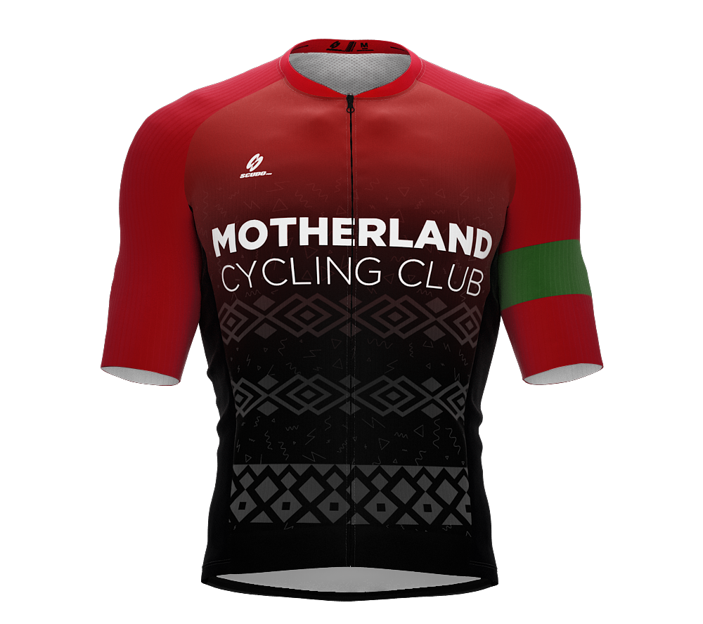 MOTHERLAND | Elite Fit | Short Sleeve Cycling Jersey | Red Gradient | Men and Women