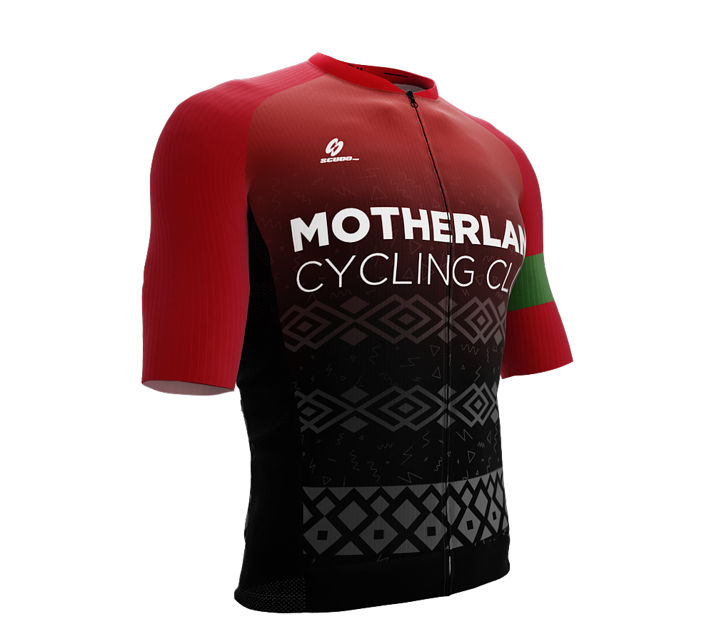 MOTHERLAND | Elite Fit | Short Sleeve Cycling Jersey | Red Gradient | Men and Women