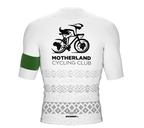 MOTHERLAND | Elite Fit | Short Sleeve Cycling Jersey | White | Men and Women