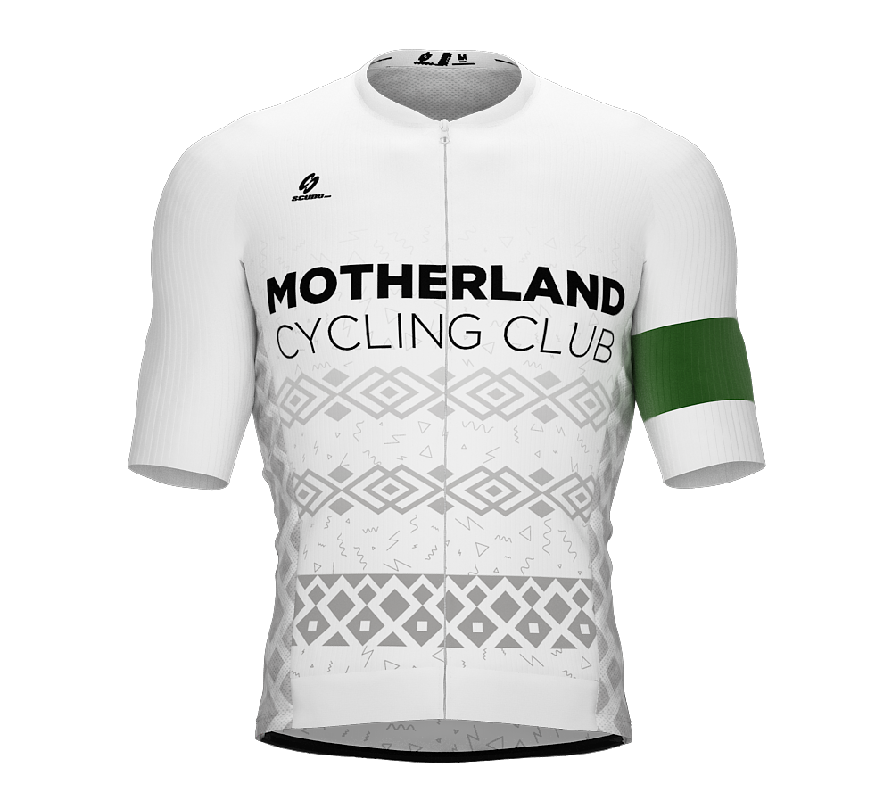 MOTHERLAND | Elite Fit | Short Sleeve Cycling Jersey | White | Men and Women