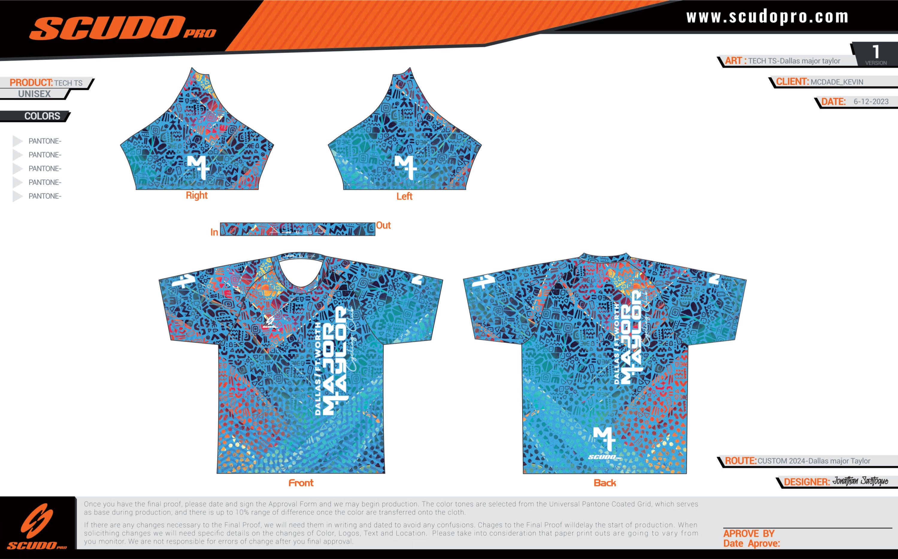 Major Taylor DFW Heritage Kit | Podium shirt | Unisex