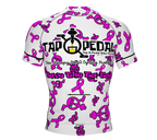 Tap and Pedal White Ribbon | PRO-Fit | Short Sleeve Cycling Jersey | Men and Women