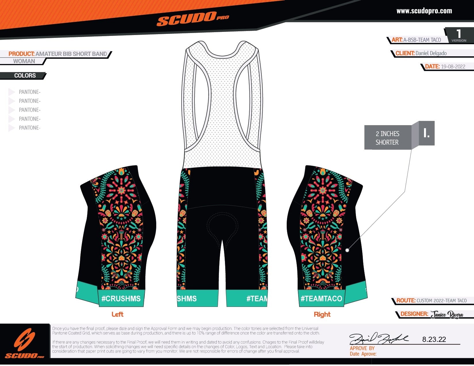 Team Taco | Amateur BIBShort 2022 | BAND | Regular Pad | Men and Women