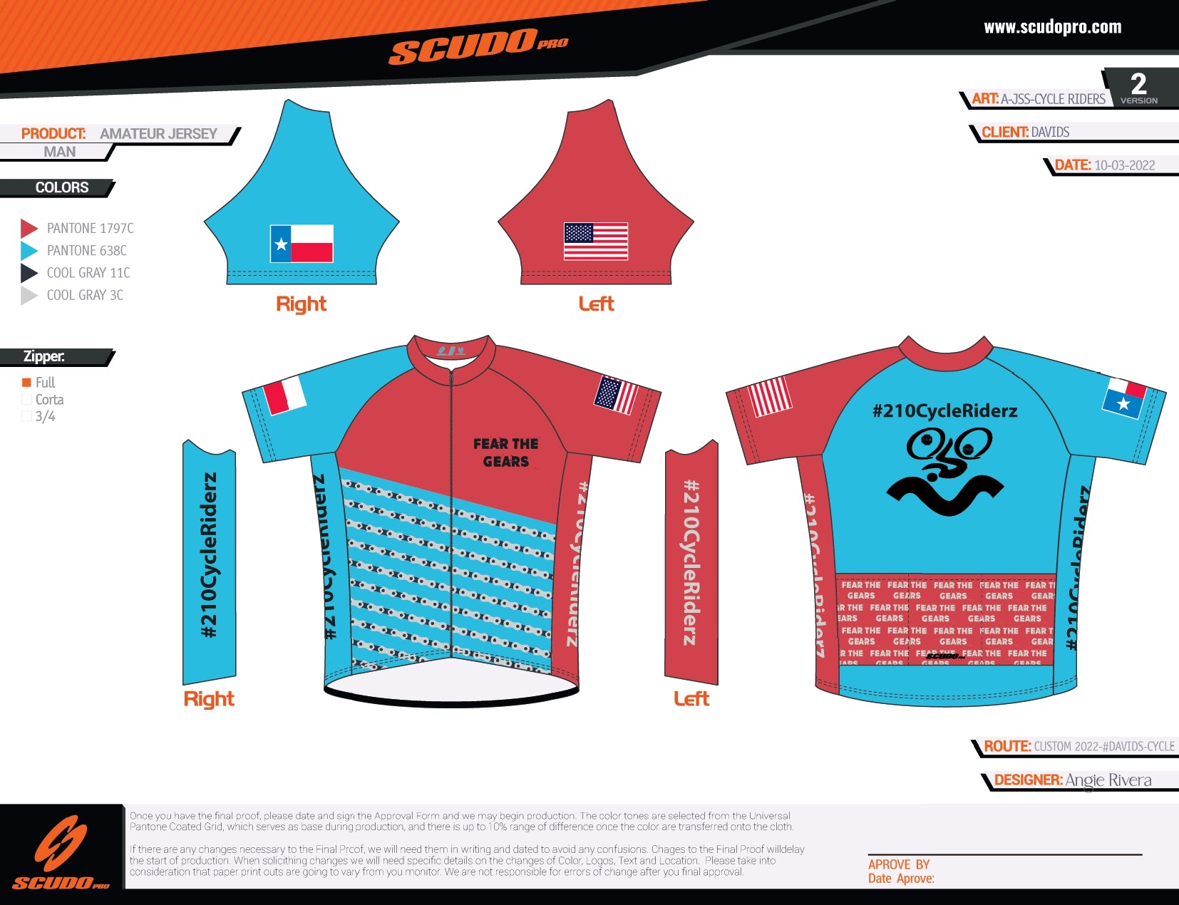 210 CRC | Peloton Fit | Short Sleeve Cycling Jersey | Full Zip | Men and Women