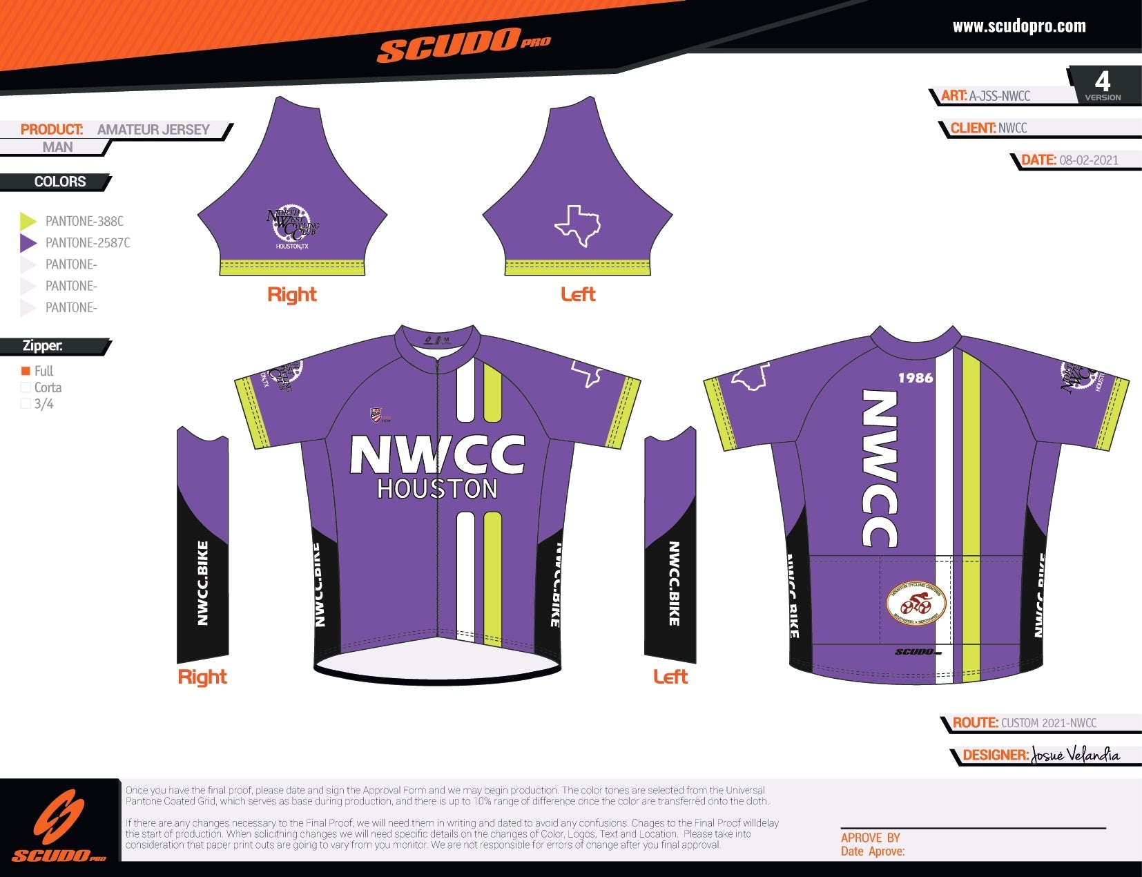 NWCC | Amateur/Club Fit | Short Sleeve Cycling Jersey | Full Zip | Men and Women