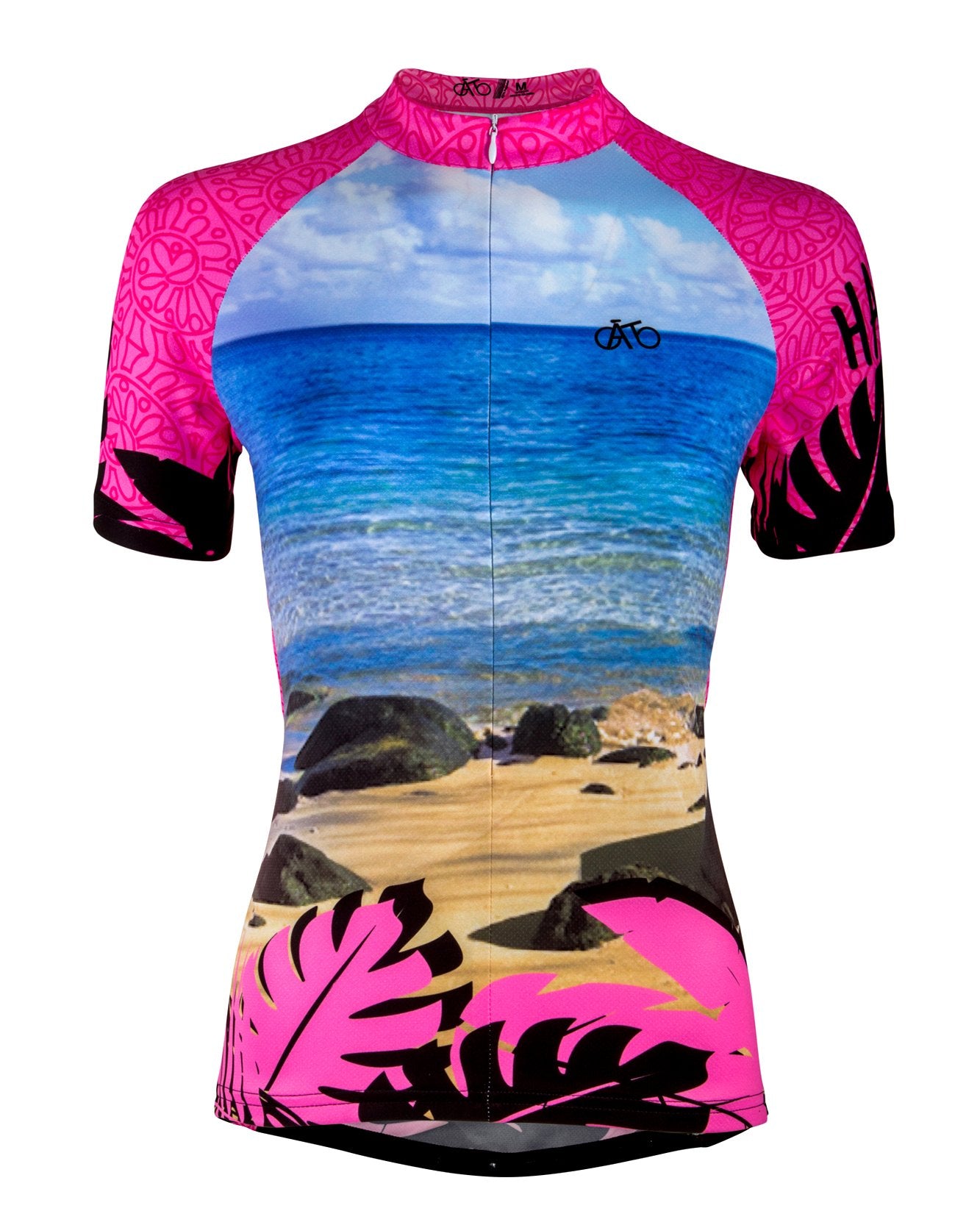 AT | Club Fit | Short Sleeve Cycling Jersey Hawaii - Beach View | WOMEN