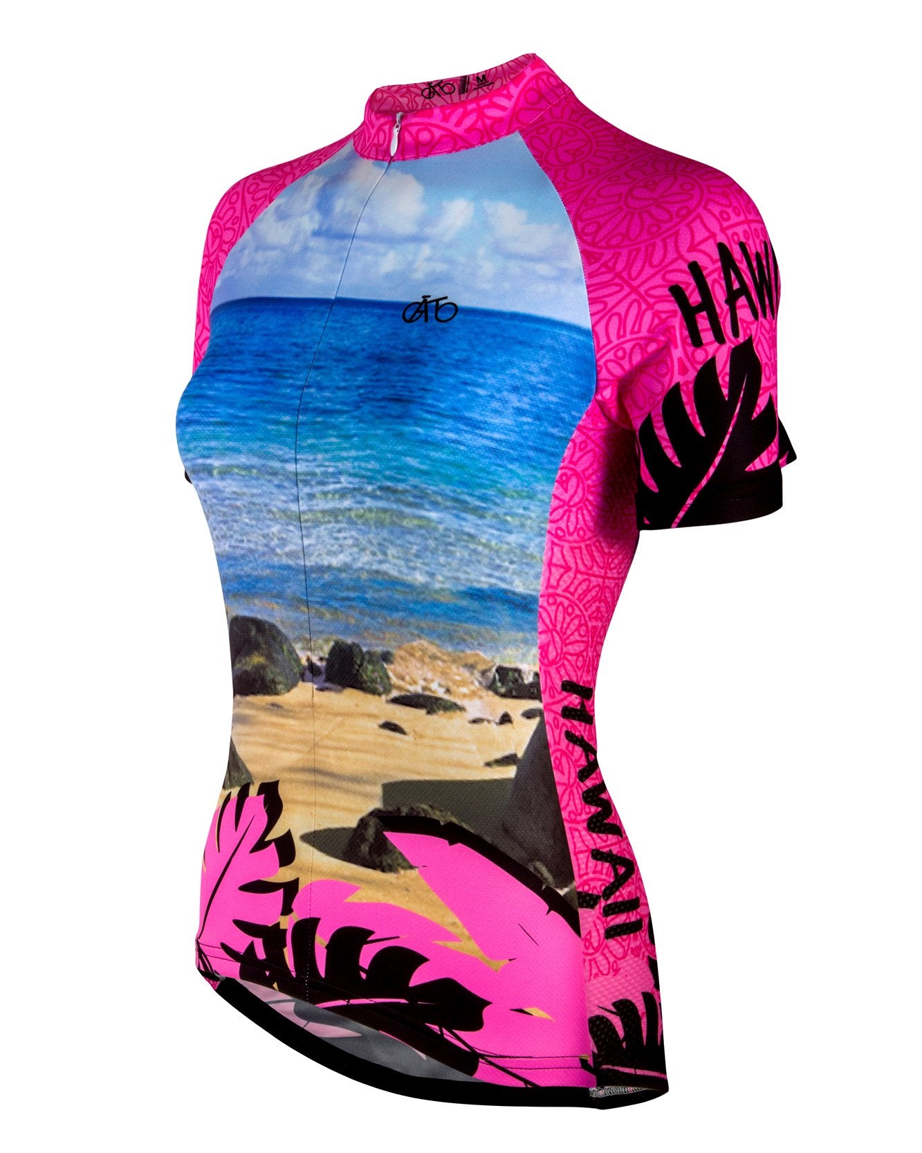 AT | Club Fit | Short Sleeve Cycling Jersey Hawaii - Beach View | WOMEN