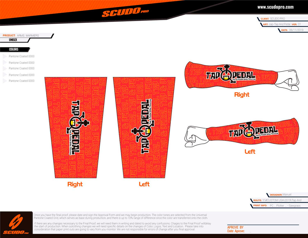 Tap and Pedal | Arm Sleeve UV Sun Protection  | Unisex