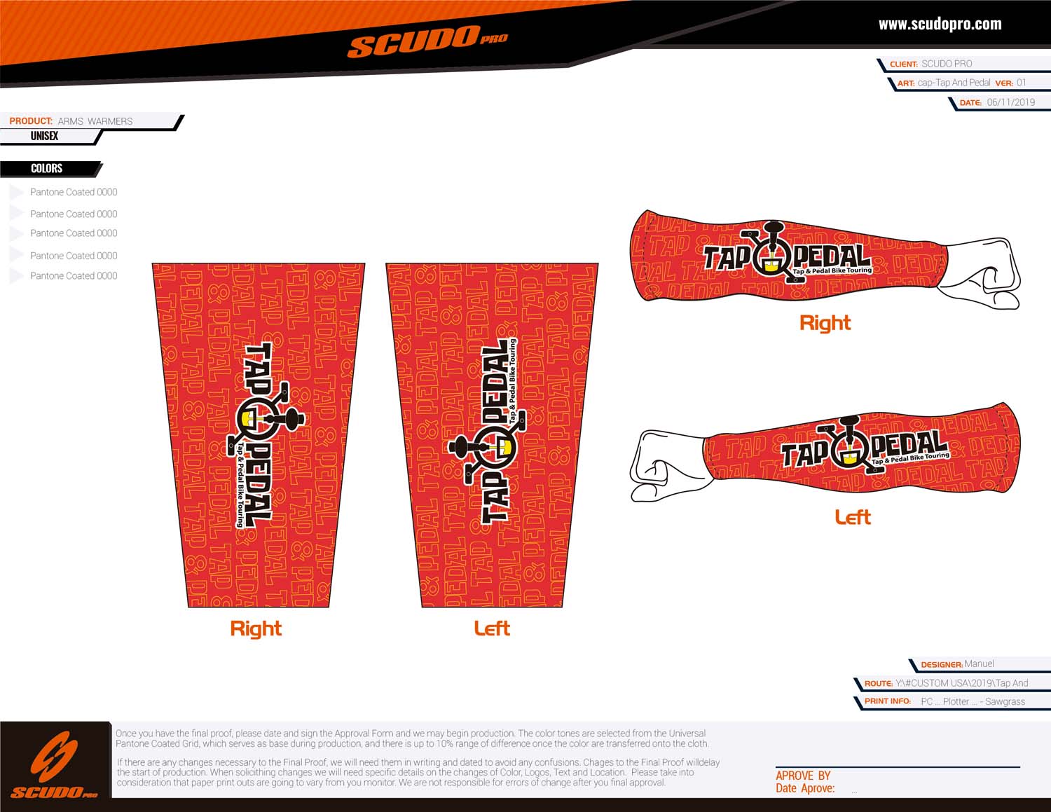 Tap and Pedal | Arm Sleeve UV Sun Protection  | Unisex