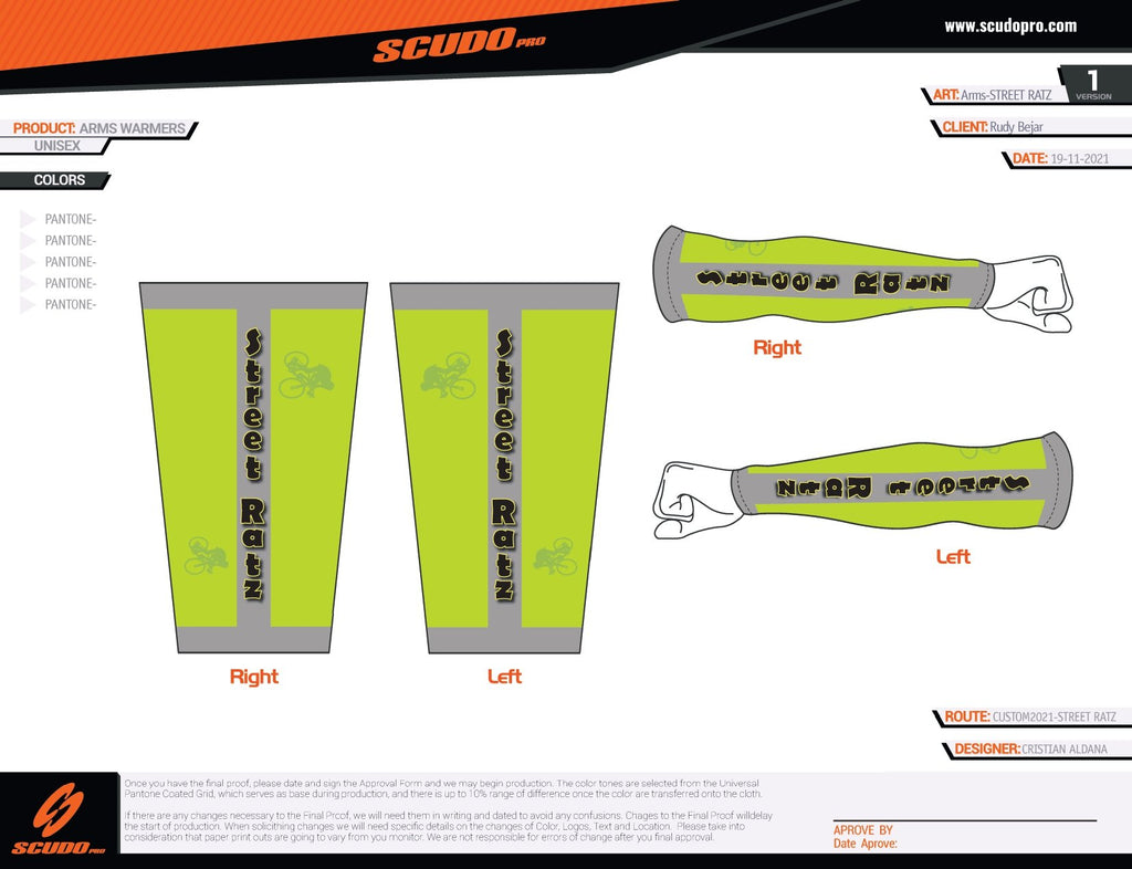 Street Ratz | Arm Sleeves Warmers | Green | Unisex