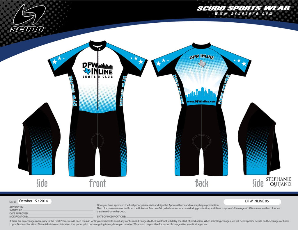 DFW Inline | SKINSUIT | NO pad | Men and Women
