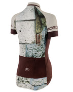 AT | Club Fit | Short Sleeve Cycling Jersey Bordeaux - Brickwall | WOMEN
