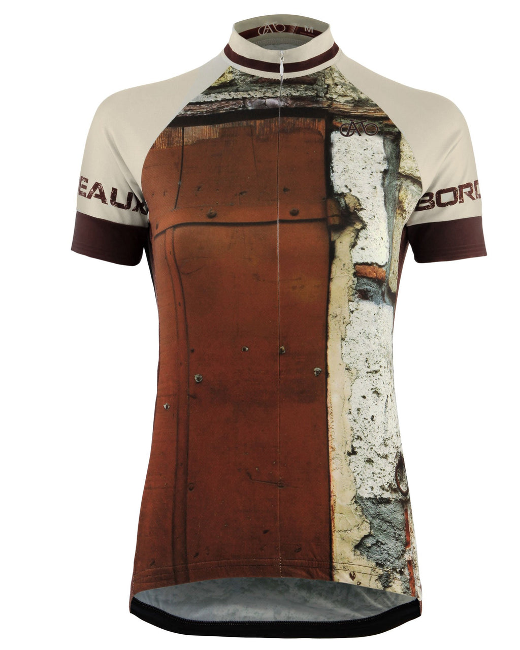 AT | Club Fit | Short Sleeve Cycling Jersey Bordeaux - Brickwall | WOMEN