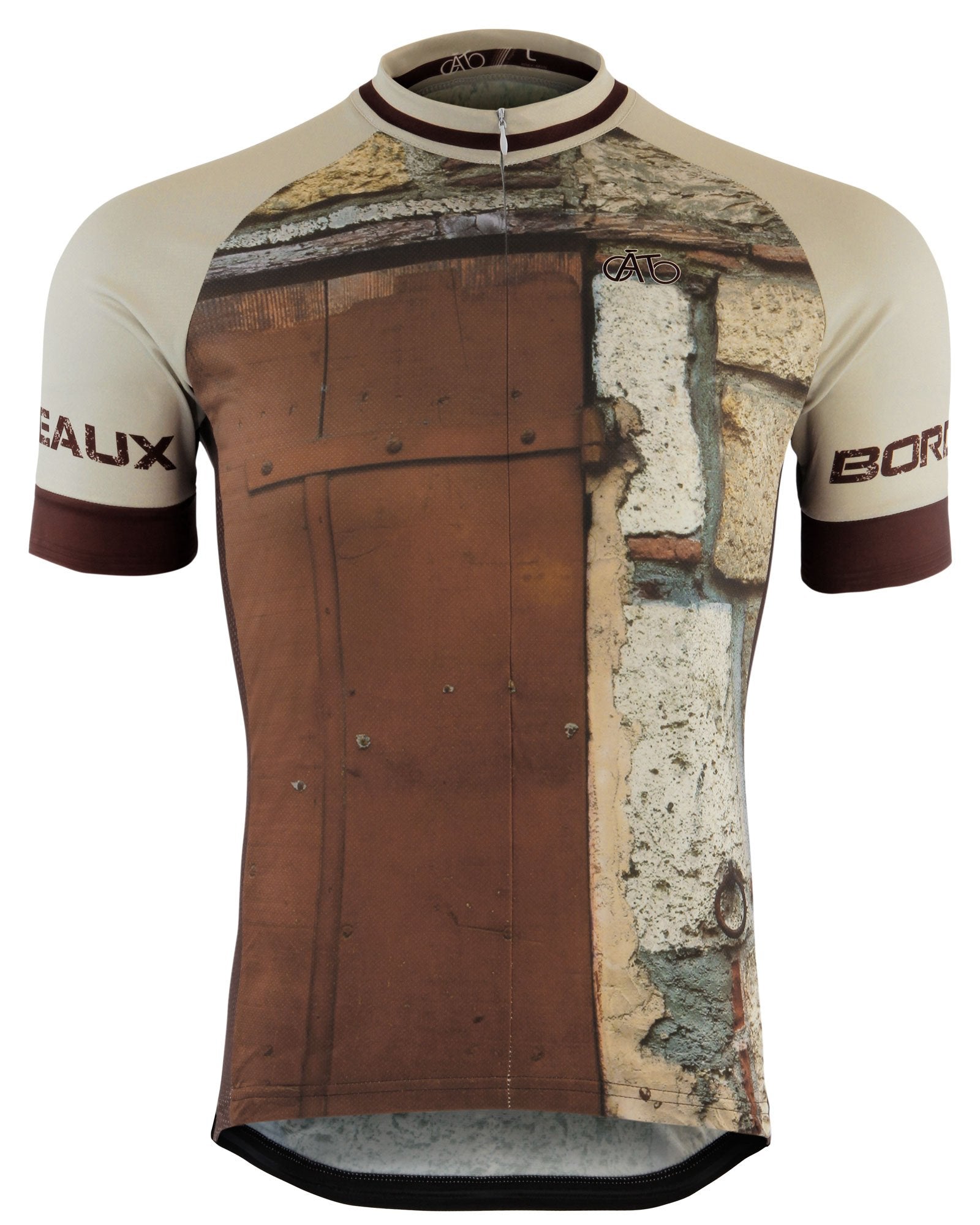 AT | Club Fit | Short Sleeve Cycling Jersey Bordeaux - Brickwall | MEN