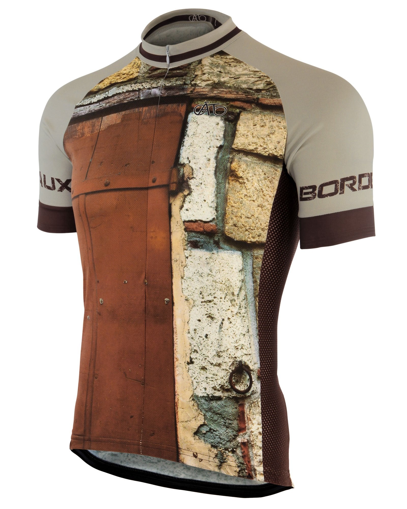 AT | Club Fit | Short Sleeve Cycling Jersey Bordeaux - Brickwall | MEN