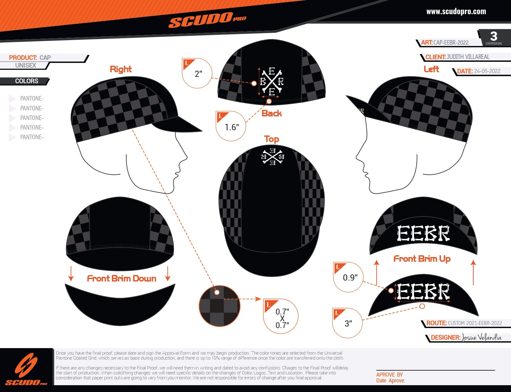 EEBR | Gray Checkers | Cycling CAP | Unisex