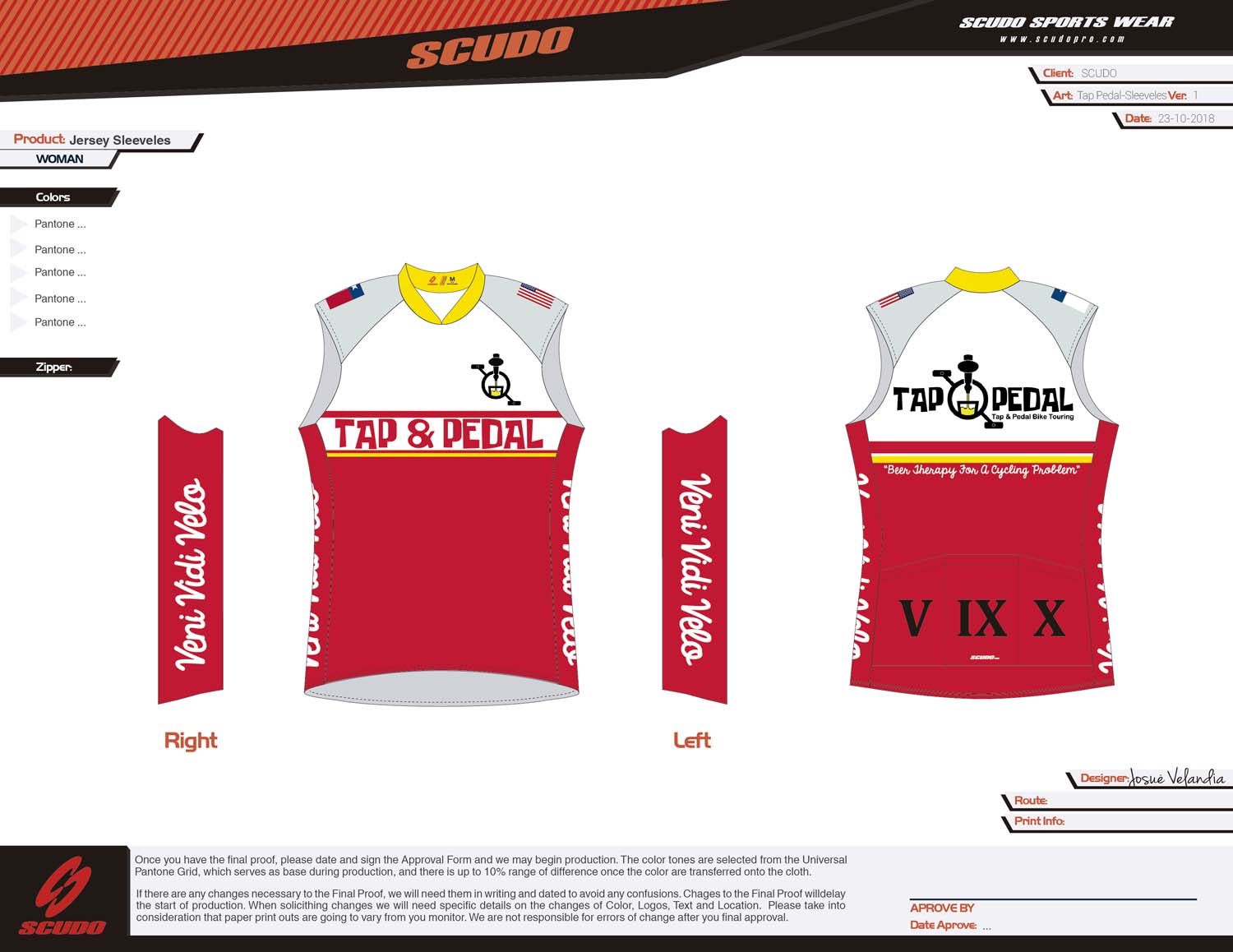 Tap and Pedal | Sleevless Cycling Jersey for Women