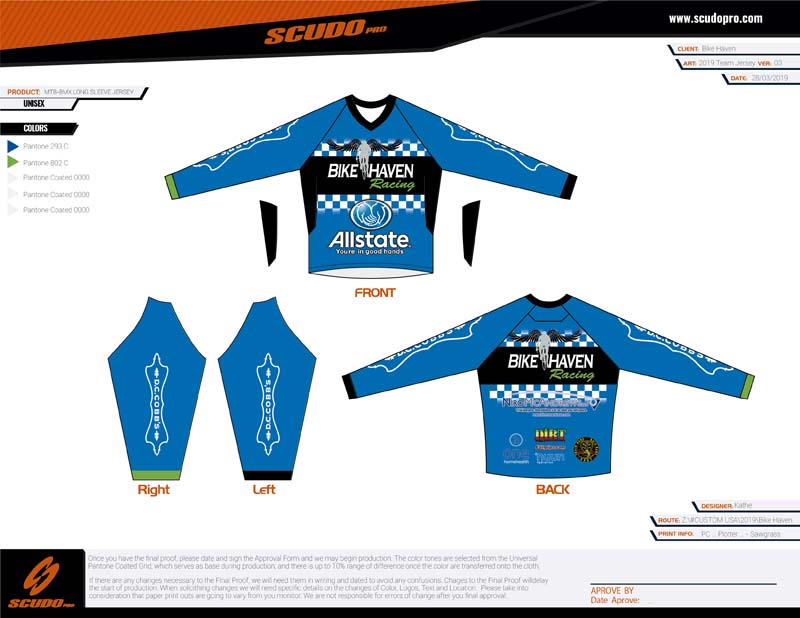BikeHaven | MTB | Long Sleeve Cycling Jersey BLUE 2019