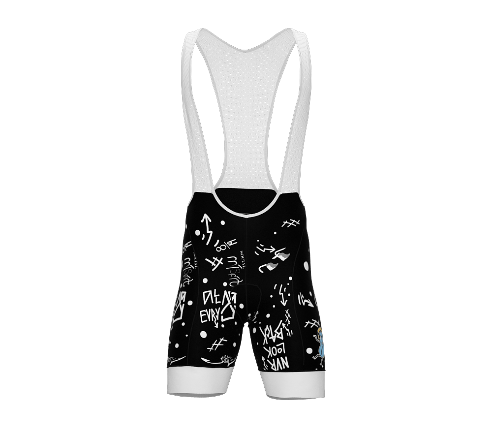 NVRLB | PRO-BIB Cycling Short Graffiti Black | Dolimiti Pad | Men and Women