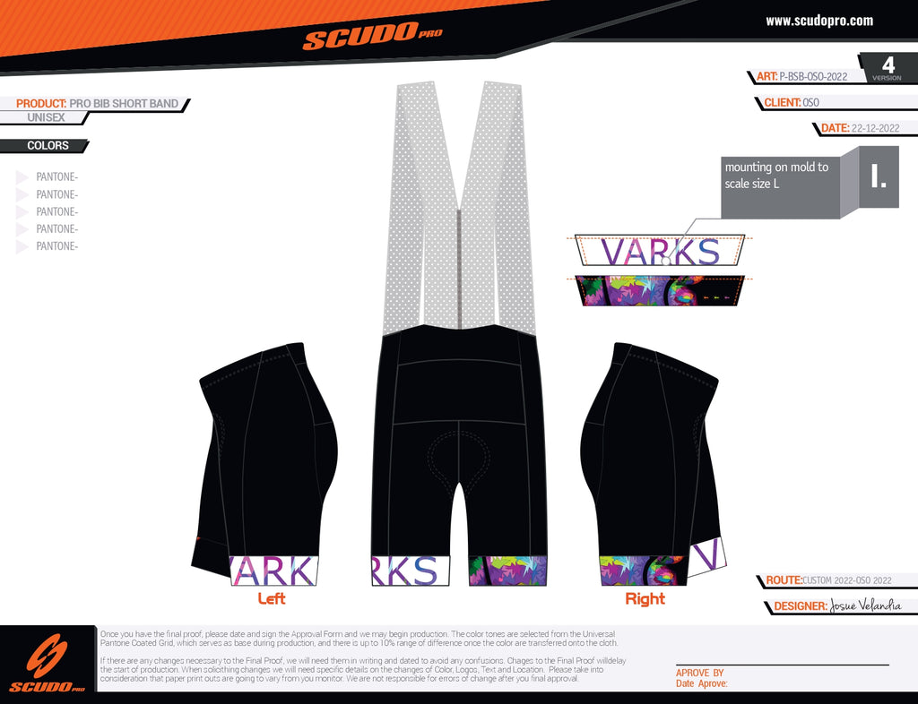 Oso-Varks | Burdungy -White PRO Bib Short | Men and Women