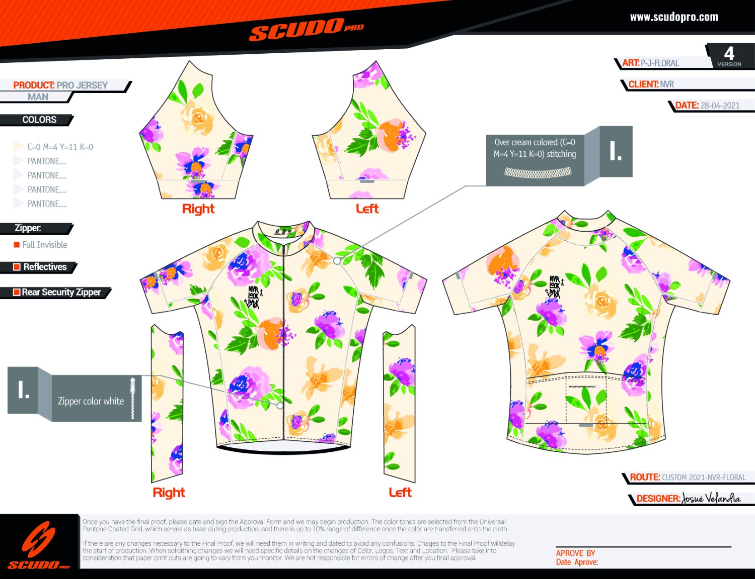 NVRLB | PRO-Fit Short Sleeve Cycling Jersey  | Floral | Men and Women