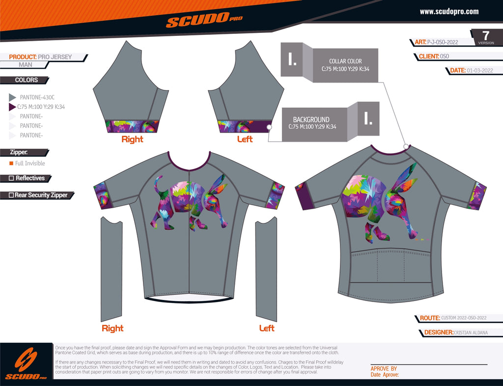 Oso-Vaarks | Kaleidoscopic Short Sleeve Cycling PRO Jersey