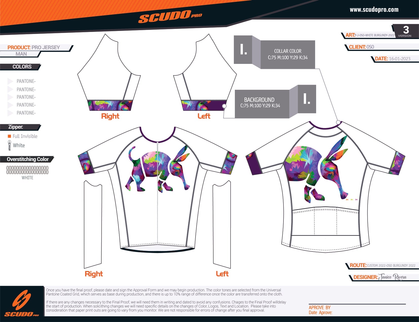 Oso-Vaarks | White Burgundy Short Sleeve Cycling PRO Jersey