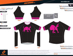 Oso-Vaarks | Pro Jersey | Black Pink Short Sleeve Cycling Jersey | Men and Women