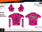 Tap and Pedal  Black logos - Pink | PRO-Fit  | Short Sleeve Cycling Jersey | Men and Women