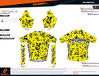 Tap and Pedal Black logos - Yellow | PRO-Fit  | Short Sleeve Cycling Jersey | Men and Women