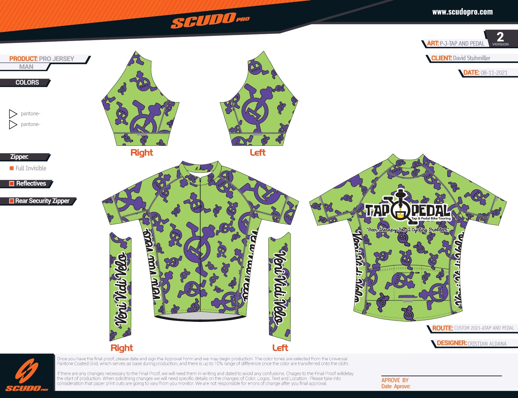Tap & Pedal - CD3 Edition | PRO-Fit  | Short Sleeve Cycling Jersey | Men and Women
